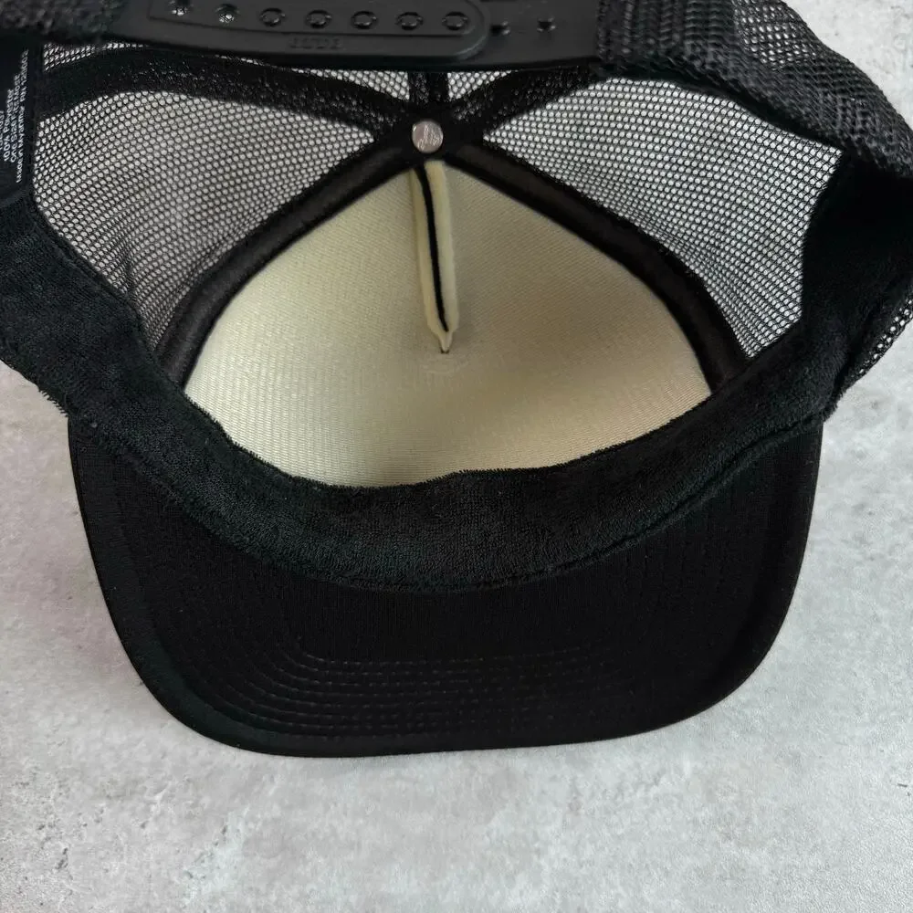 The Mean Black trucker hat Lonesome on'ry and mean black snapback